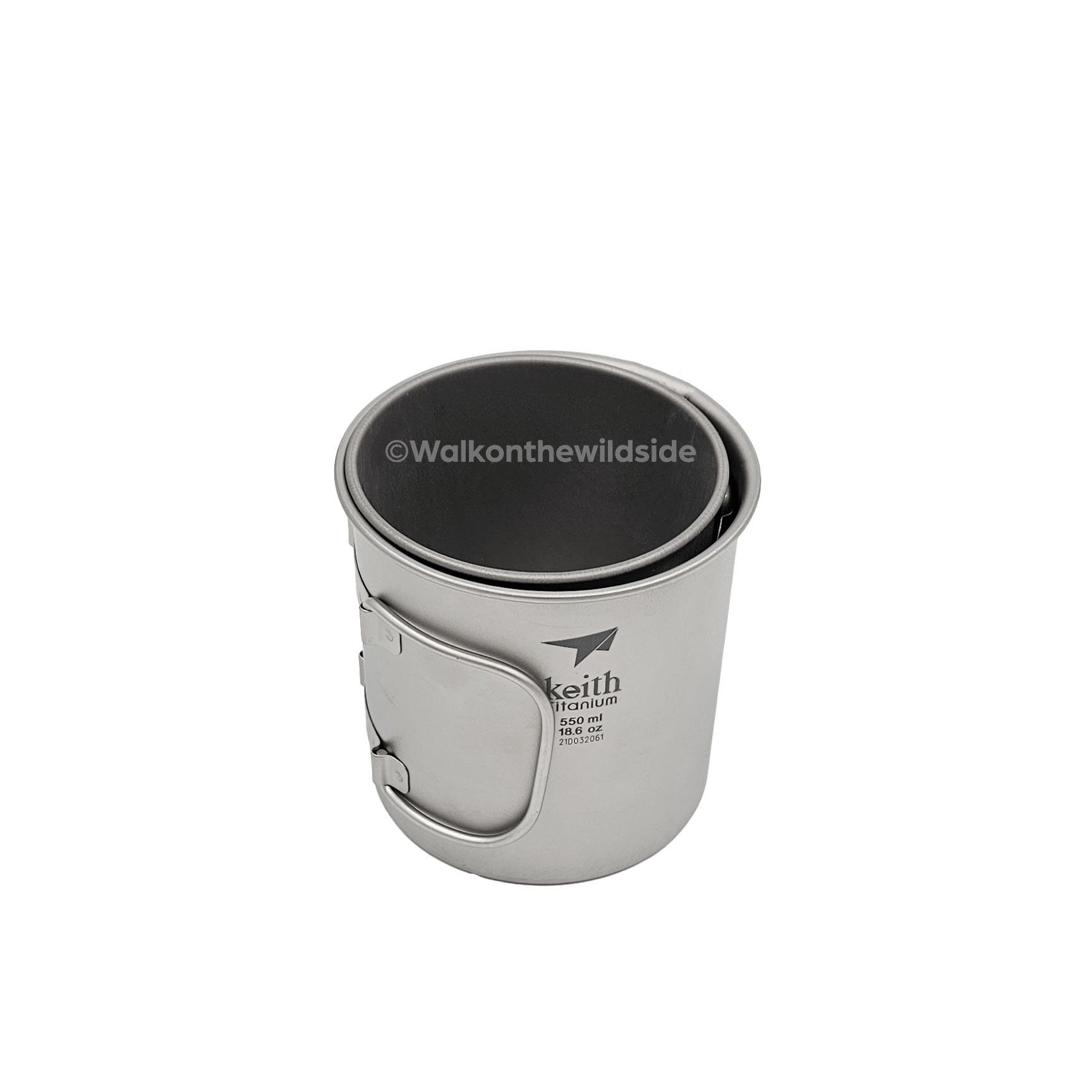 Keith Titanium 550 ml Topf mit Snow Peak Single Wall 450 Mug darin